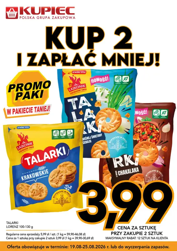 Kupiec - gazetka promocyjna Promopaki od środy 19.08 do wtorku 25.08 - strona 5
