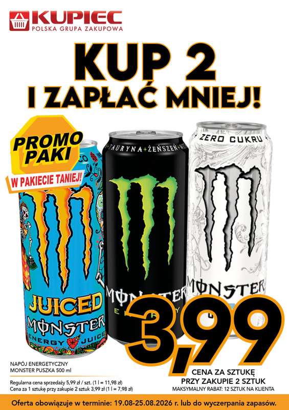 Kupiec - gazetka promocyjna Promopaki od środy 19.08 do wtorku 25.08 - strona 4