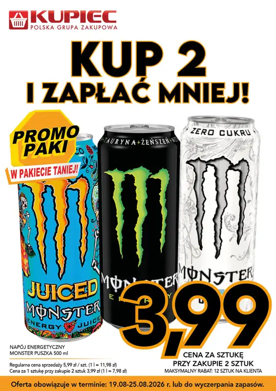 Kupiec - gazetka promocyjna Promopaki od środy 19.08 do wtorku 25.08 - strona 4