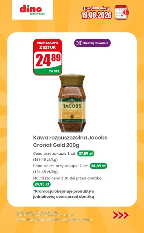 Dino - gazetka promocyjna Specjalna oferta na 19.08.2026 - promocje spoza gazetki od środy 19.08 do środy 19.08 - strona 11