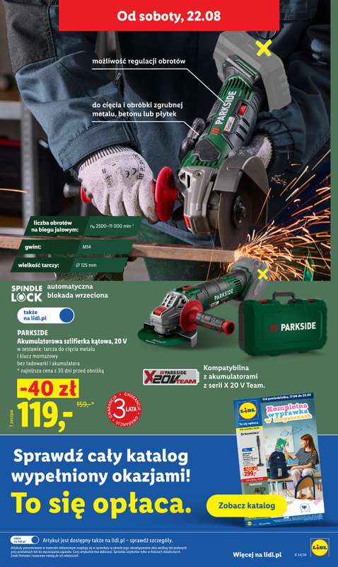 Lidl - gazetka promocyjna Oferta od czwartku od czwartku 20.08 do soboty 22.08 - strona 41