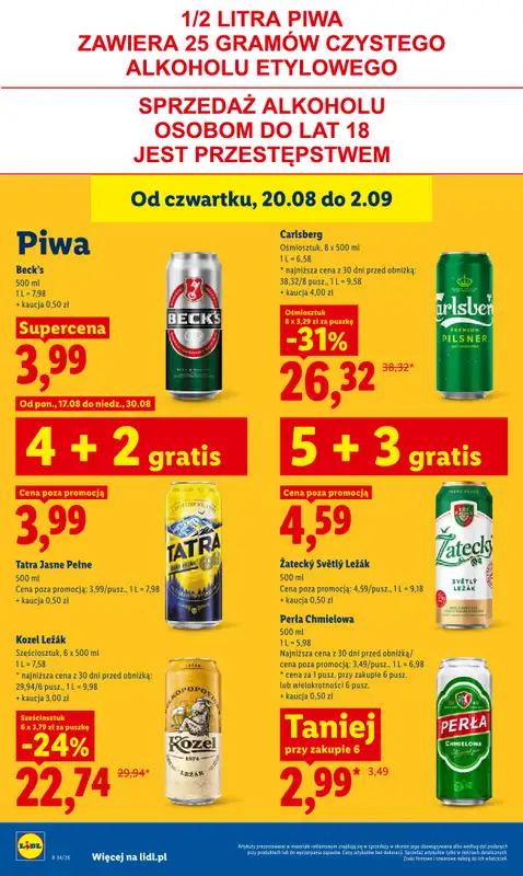 Lidl - gazetka promocyjna Oferta od czwartku od czwartku 20.08 do soboty 22.08 - strona 80