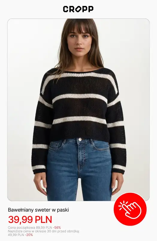 Cropp - gazetka promocyjna SALE do 50 zł od środy 19.08  - strona 4