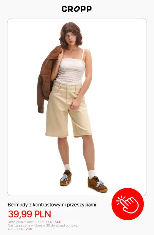 Cropp - gazetka promocyjna SALE do 50 zł od środy 19.08  - strona 5