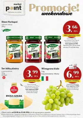 Market Point - gazetka promocyjna Promocje weekendowe od czwartku 20.08 do soboty 22.08