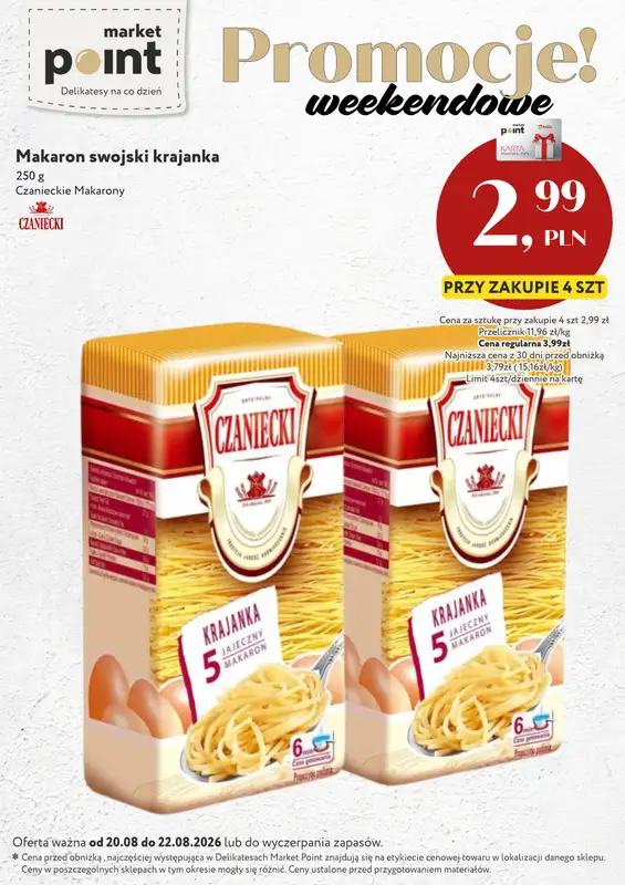 Market Point - gazetka promocyjna Promocje weekendowe od czwartku 20.08 do soboty 22.08 - strona 2