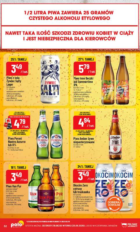 POLOmarket - gazetka promocyjna Gazetka od środy 19.08 do wtorku 25.08 - strona 52
