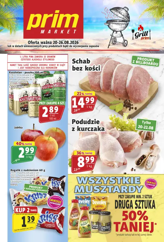 Prim Market - gazetka promocyjna Gazetka od czwartku 20.08 do środy 26.08