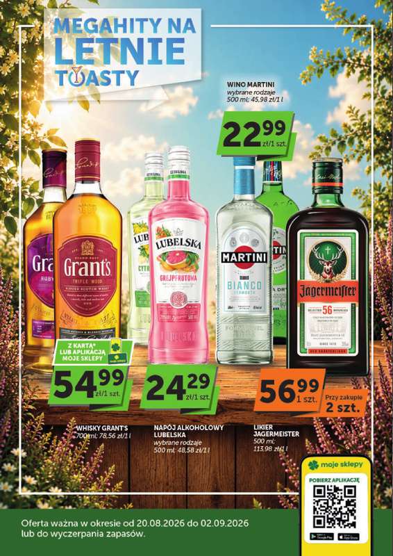 Groszek - gazetka promocyjna Oferta alkoholowa  do środy 02.09