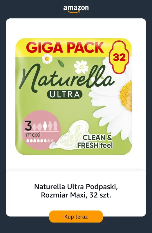 Amazon - gazetka promocyjna Higiena intymna – super ceny od środy 19.08  - strona 4