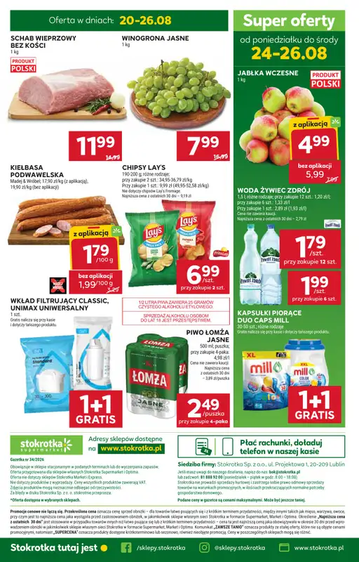 Stokrotka - gazetka promocyjna Gazetka Supermarket od czwartku 20.08 do środy 26.08 - strona 45
