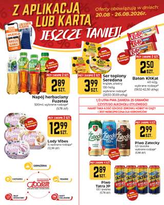 Społem Częstochowa - gazetka promocyjna Plakaty promocyjne od czwartku 20.08 do środy 26.08