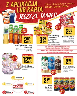 Społem Częstochowa - gazetka promocyjna Plakaty promocyjne od czwartku 20.08 do środy 26.08