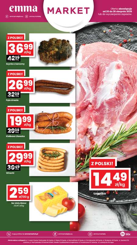 emma MARKET - gazetka promocyjna Oferta spożywcza Emma Market od czwartku 20.08 do środy 26.08 - strona 2