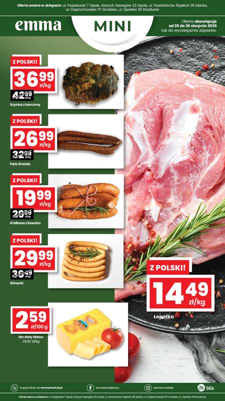 emma MARKET - gazetka promocyjna Oferta spożywcza Emma Mini od czwartku 20.08 do środy 26.08 - strona 2