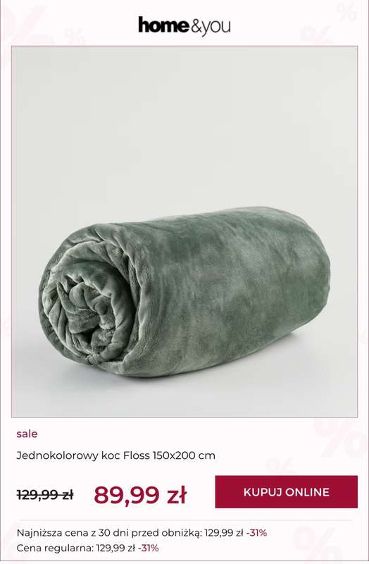 home&you - gazetka promocyjna SALE do -70% od środy 19.08 do środy 26.08 - strona 9