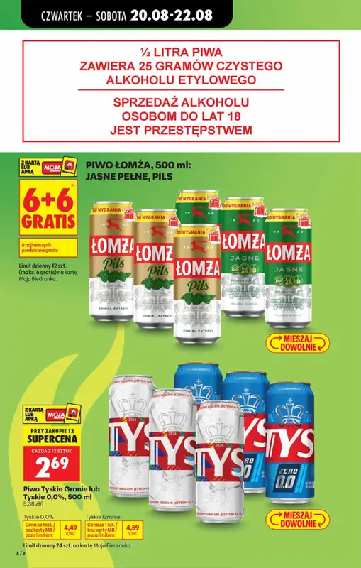 Biedronka - gazetka promocyjna Od czwartku od czwartku 20.08 do środy 26.08 - strona 8