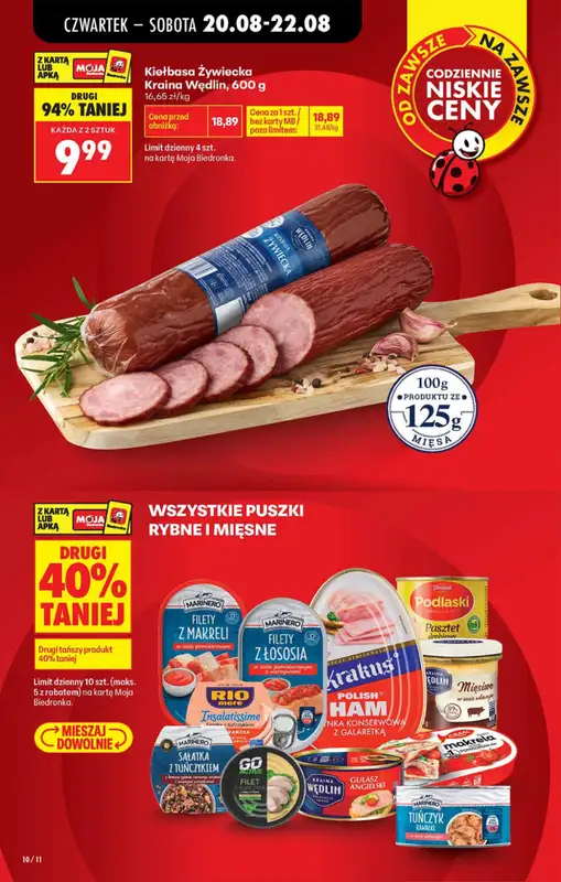 Biedronka - gazetka promocyjna Od czwartku od czwartku 20.08 do środy 26.08 - strona 10