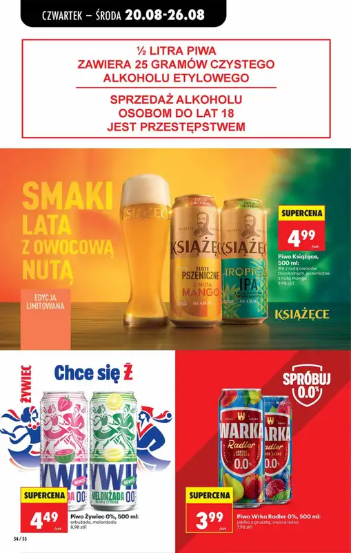 Biedronka - gazetka promocyjna Od czwartku od czwartku 20.08 do środy 26.08 - strona 54