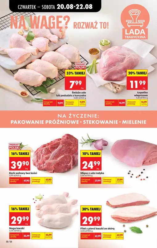 Biedronka - gazetka promocyjna Od czwartku, Z ladą tradycyjną od czwartku 20.08 do środy 26.08 - strona 22