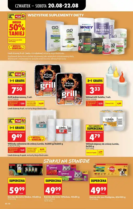 Biedronka - gazetka promocyjna Od czwartku, Z ladą tradycyjną od czwartku 20.08 do środy 26.08 - strona 62