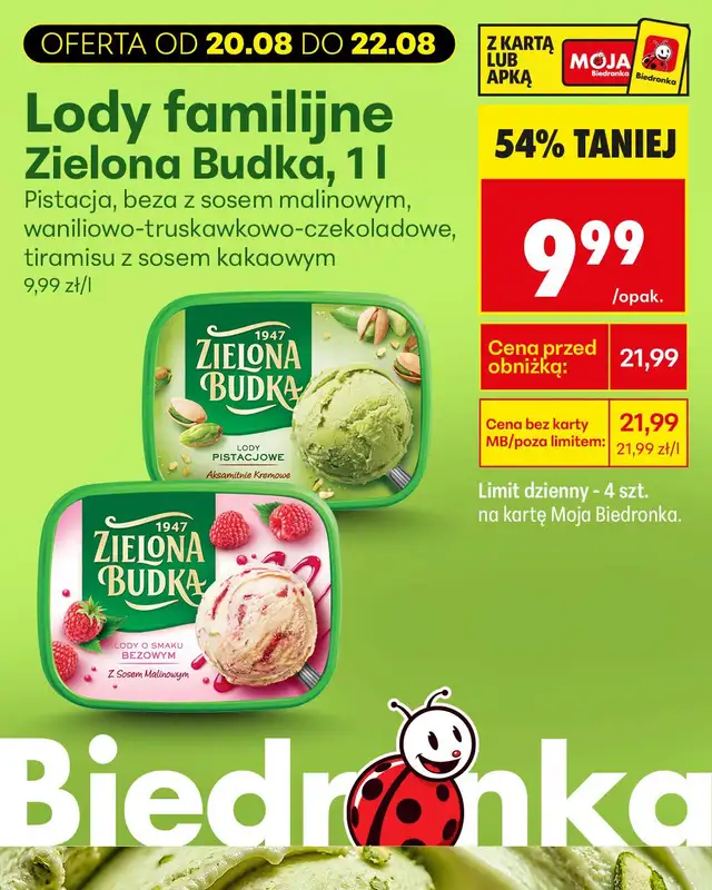 Biedronka - gazetka promocyjna Biedronkowe oszczędności od czwartku od czwartku 20.08 do soboty 22.08 - strona 4