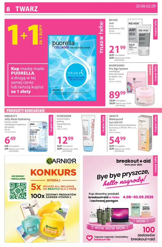 Hebe - gazetka promocyjna Gazetka od czwartku 20.08 do środy 02.09 - strona 8