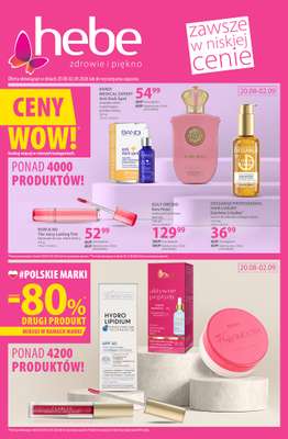Hebe - gazetka promocyjna Gazetka od czwartku 20.08 do środy 02.09
