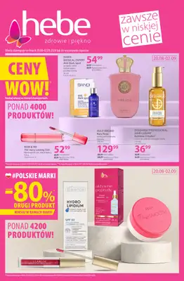 Hebe - gazetka promocyjna Gazetka od czwartku 20.08 do środy 02.09