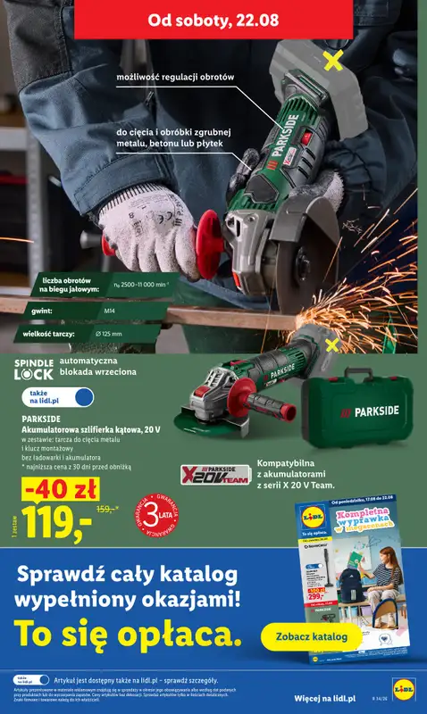 Lidl - gazetka promocyjna Oferta od czwartku od czwartku 20.08 do soboty 22.08 - strona 43