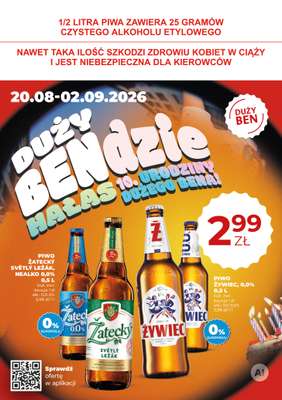 Duży Ben - gazetka promocyjna Gazetka piwna od czwartku 20.08 do środy 02.09