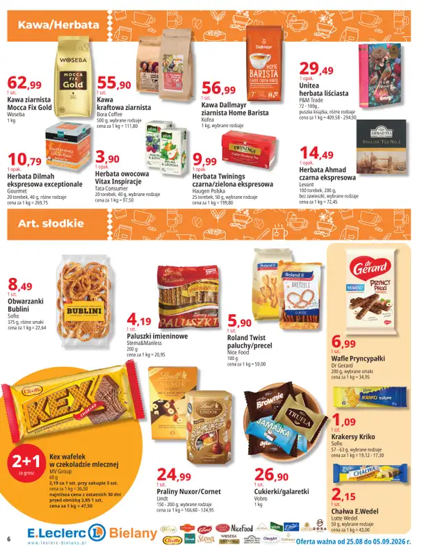 Leclerc - gazetka promocyjna Oferta Bielany | Tanio w E.Leclerc od wtorku 25.08 do soboty 05.09 - strona 6
