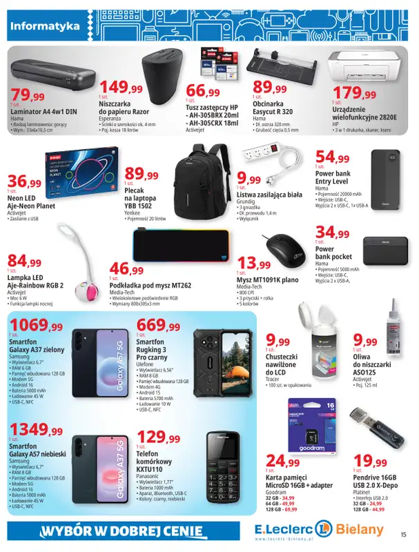 Leclerc - gazetka promocyjna Oferta Bielany | Tanio w E.Leclerc od wtorku 25.08 do soboty 05.09 - strona 15