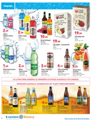 Leclerc - gazetka promocyjna Oferta Bielany | Tanio w E.Leclerc od wtorku 25.08 do soboty 05.09 - strona 8