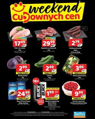 Delfin - gazetka promocyjna Weekend cudownych cen od czwartku 20.08 do niedzieli 23.08