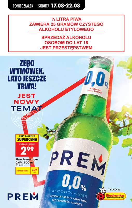 Biedronka - gazetka promocyjna Od poniedziałku od poniedziałku 17.08 do soboty 22.08 - strona 71