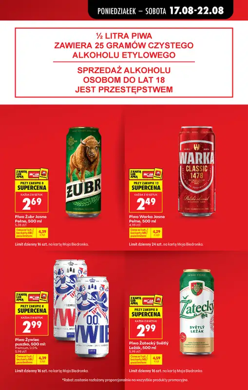 Biedronka - gazetka promocyjna Od poniedziałku od poniedziałku 17.08 do soboty 22.08 - strona 15