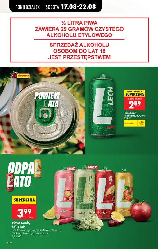 Biedronka - gazetka promocyjna Od poniedziałku od poniedziałku 17.08 do soboty 22.08 - strona 72