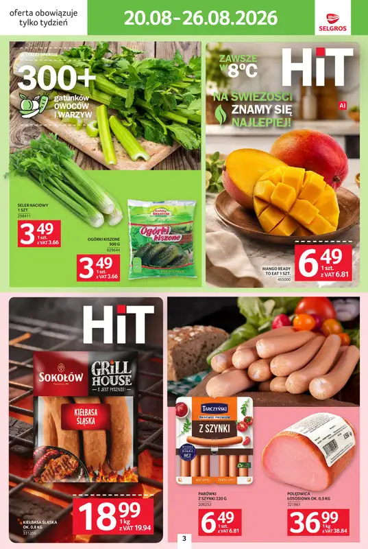 Selgros - gazetka promocyjna Jeszcze więcej super promocji! od czwartku 20.08 do środy 26.08 - strona 3