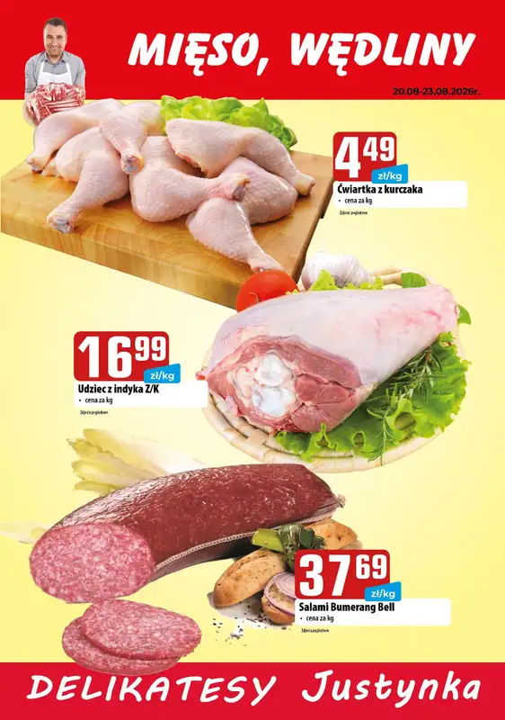 Delikatesy Justynka - gazetka promocyjna Plakaty promocyjne od czwartku 20.08 do niedzieli 23.08 - strona 2