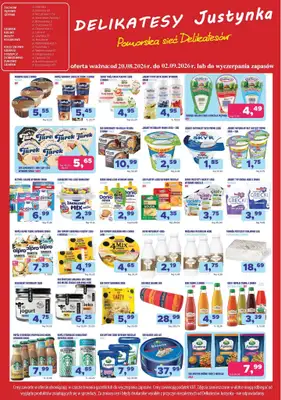Delikatesy Justynka - gazetka promocyjna Gazetka od czwartku 20.08 do środy 02.09 - strona 2