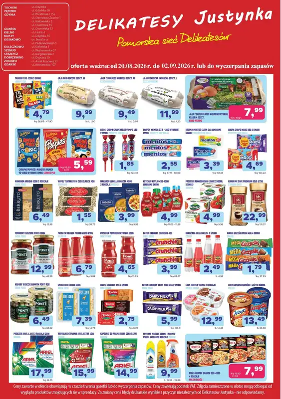 Delikatesy Justynka - gazetka promocyjna Gazetka od czwartku 20.08 do środy 02.09 - strona 3