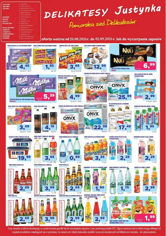 Delikatesy Justynka - gazetka promocyjna Gazetka od czwartku 20.08 do środy 02.09 - strona 7