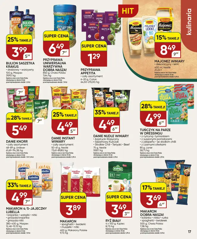 Chata Polska - gazetka promocyjna Gazetka 27.08-06.09  do niedzieli 06.09 - strona 17