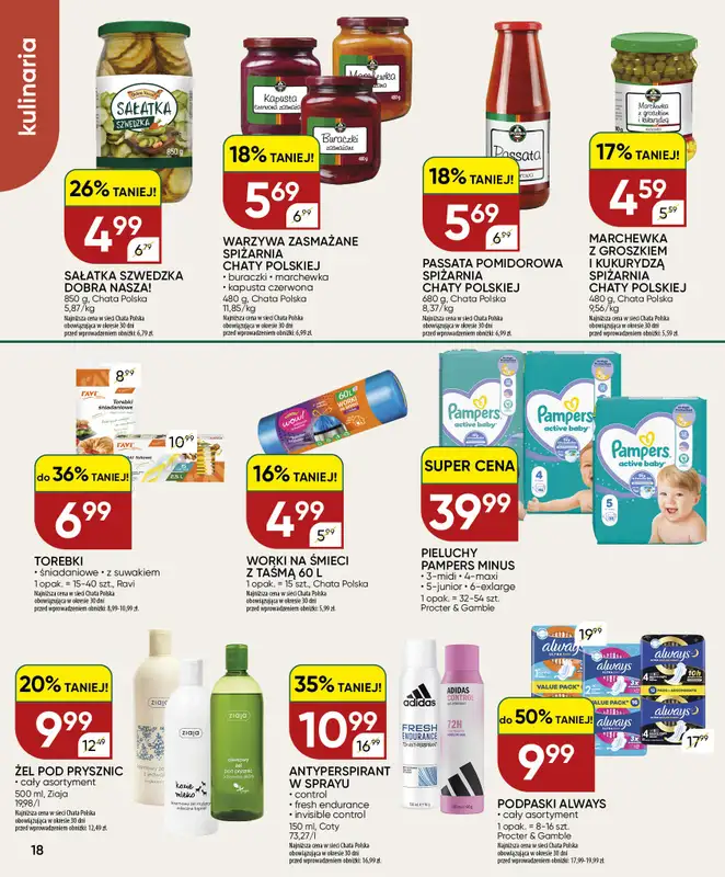 Chata Polska - gazetka promocyjna Gazetka 27.08-06.09  do niedzieli 06.09 - strona 18