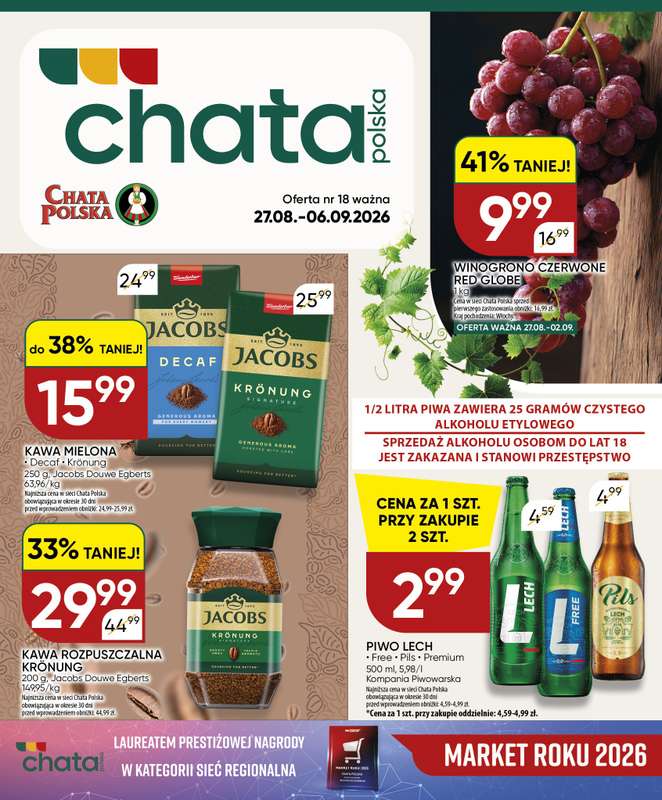 Chata Polska - gazetka promocyjna Gazetka 27.08-06.09  do niedzieli 06.09