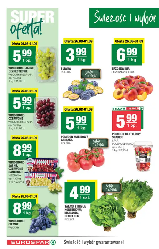 SPAR - gazetka promocyjna Gazetka Eurospar od środy 26.08 do niedzieli 06.09 - strona 2