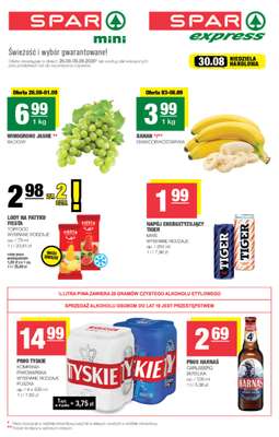 SPAR - gazetka promocyjna Gazetka Spar Mini od środy 26.08 do niedzieli 06.09
