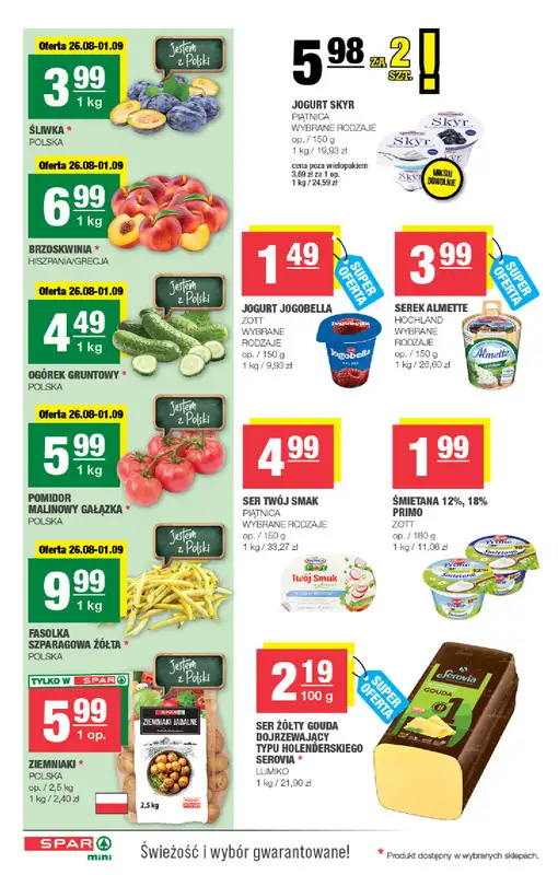 SPAR - gazetka promocyjna Gazetka Spar Mini od środy 26.08 do niedzieli 06.09 - strona 2