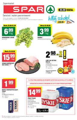 SPAR - gazetka promocyjna Gazetka Spar od środy 26.08 do niedzieli 06.09